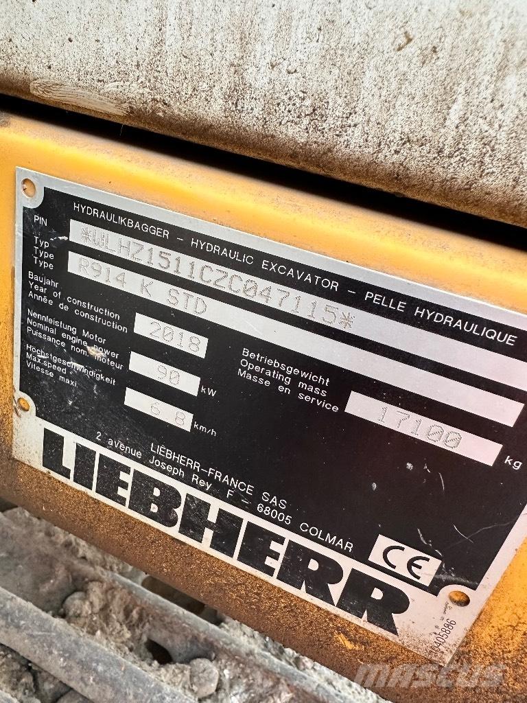 Liebherr R 914 K STD Bageri guseničari