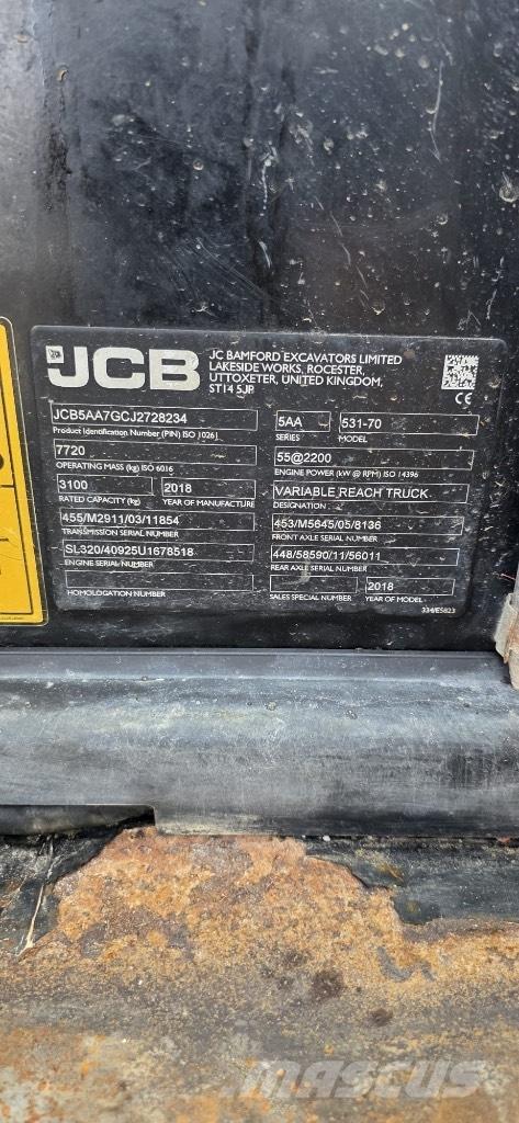 JCB 531-70 Agri Teleskopski viljuškari