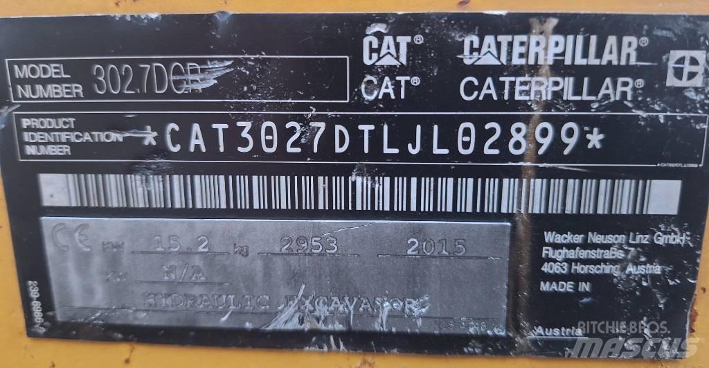 CAT 302.7 D CR Mini bageri < 7t