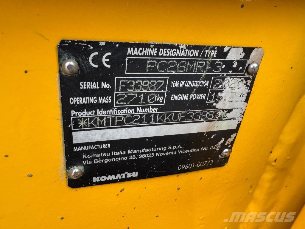 Komatsu PC 26 MR-3 Mini bageri < 7t