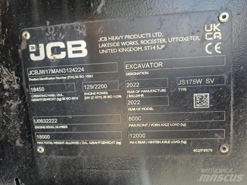JCB JS 175 W Bageri točkaši