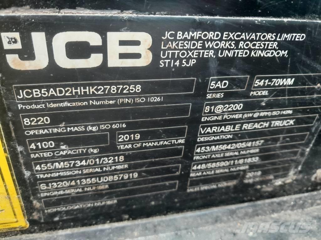 JCB 541-70 Poljoprivredni teleskopski utovarivači