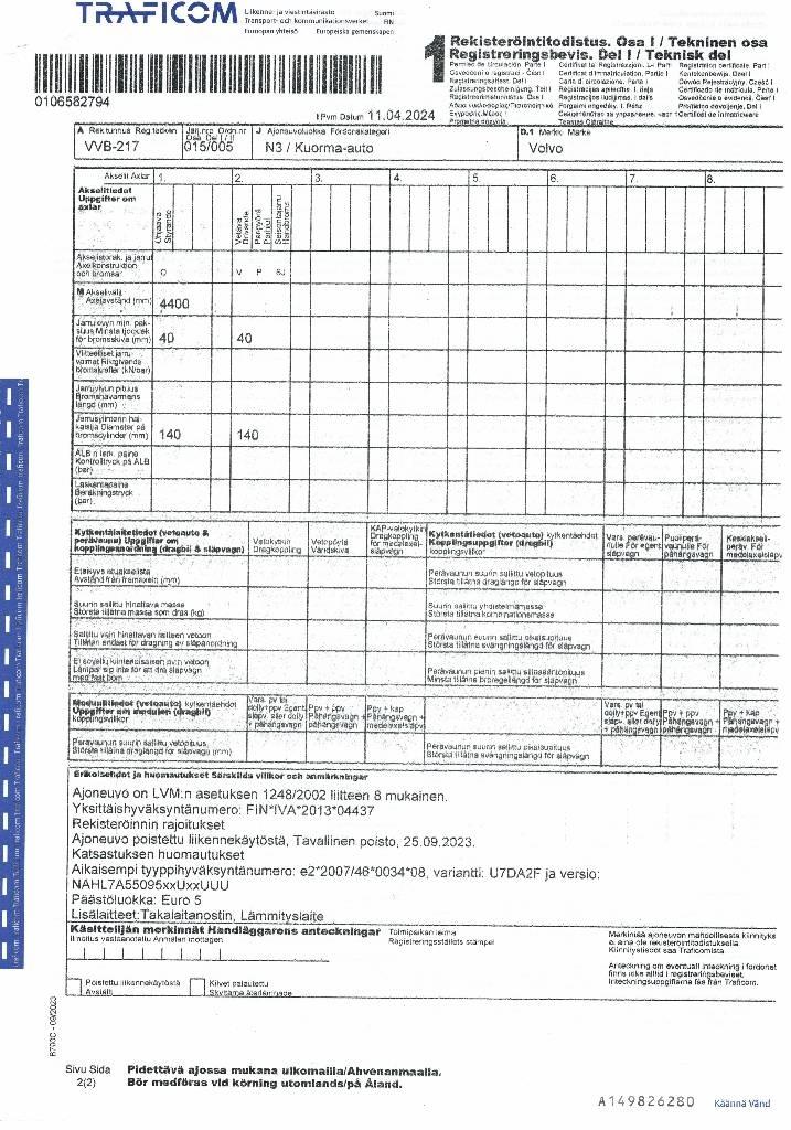 Volvo FL 240 Sanduk kamioni