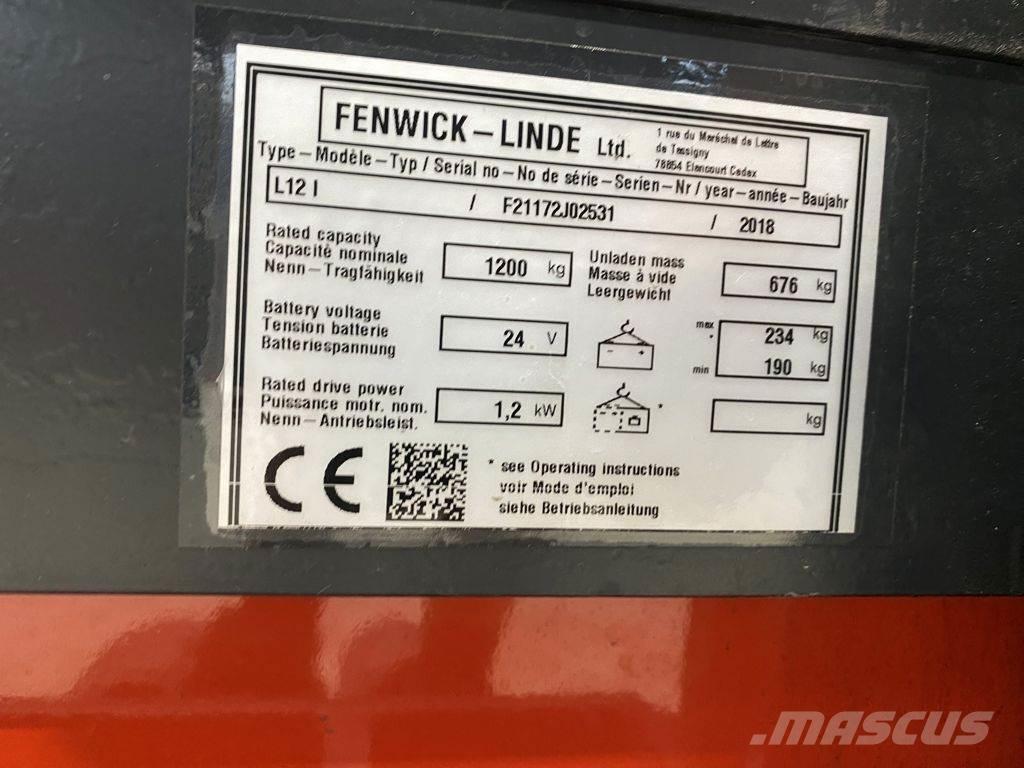 Linde L12 I Ručni električni viljuškar