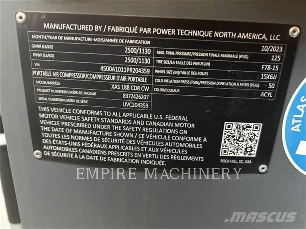 Atlas Copco XAS188CD Kompresori