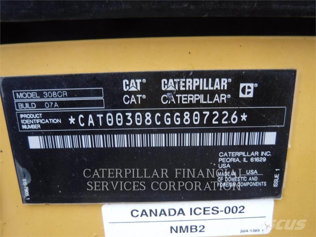 CAT 308-07CR Bageri guseničari