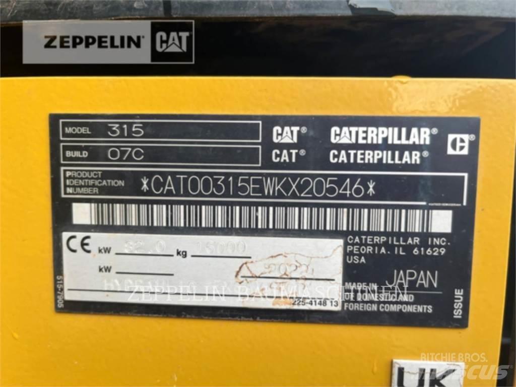 CAT 315-07B Bageri guseničari