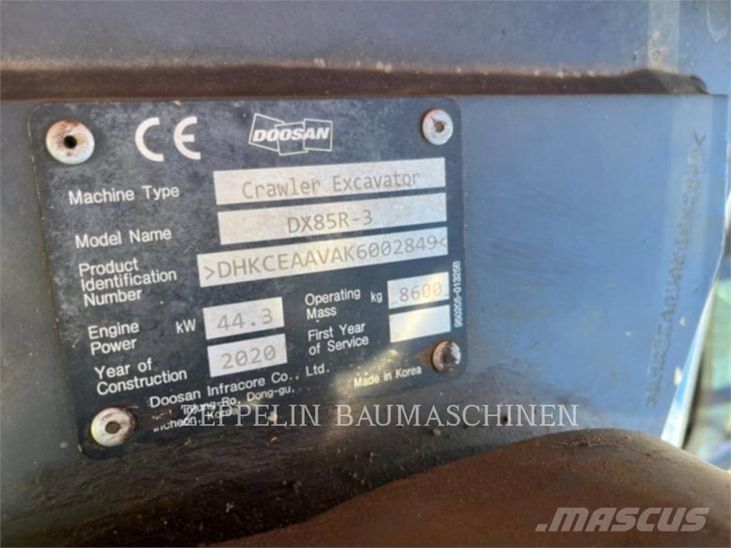 Doosan DX85R-3 Bageri guseničari