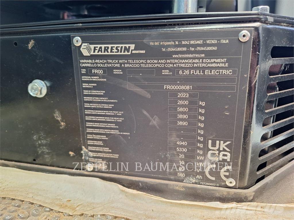 Faresin 6.26E Teleskopski viljuškari