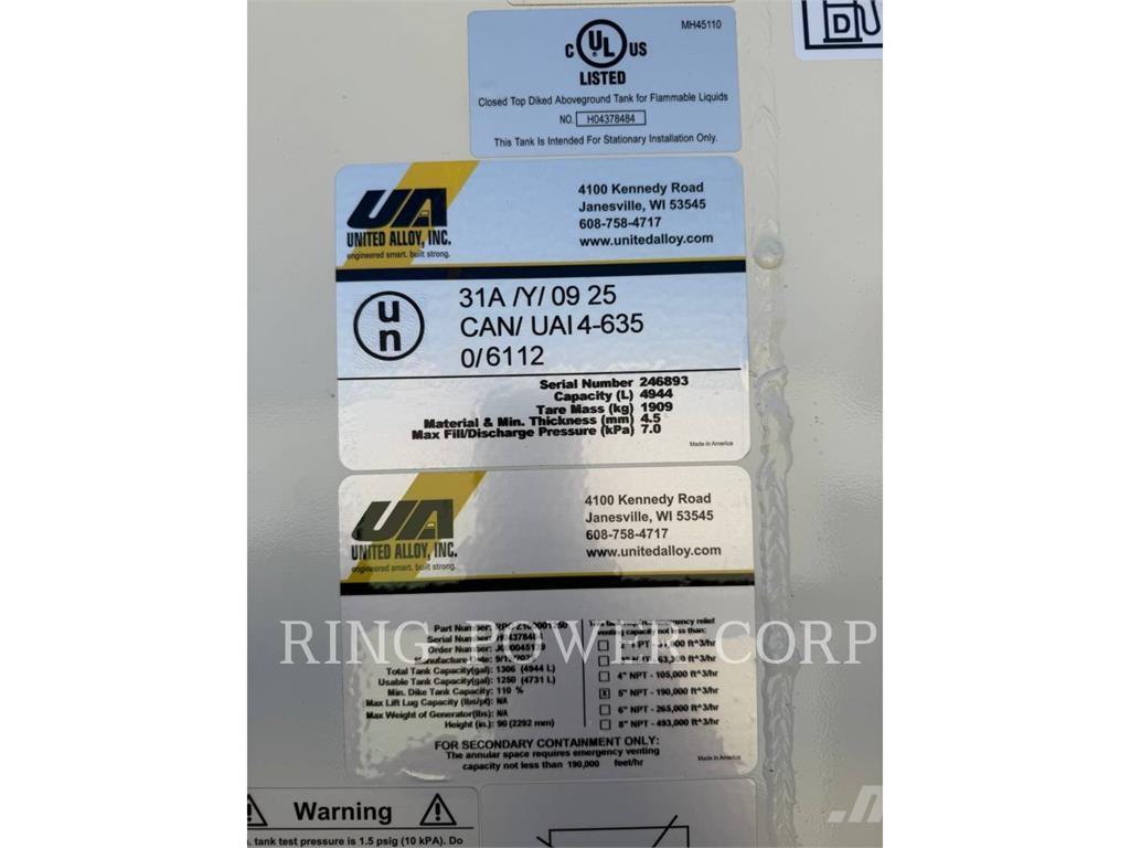 United 1250 GALLON Ostalo za građevinarstvo