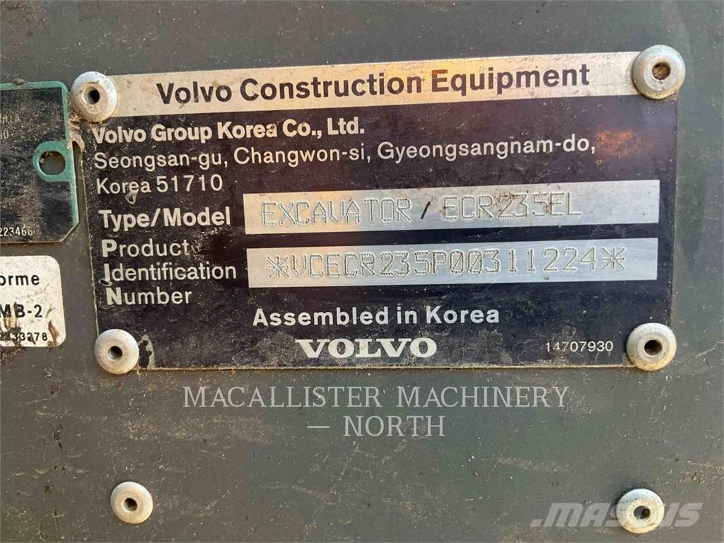 Volvo ECR235EL Bageri guseničari