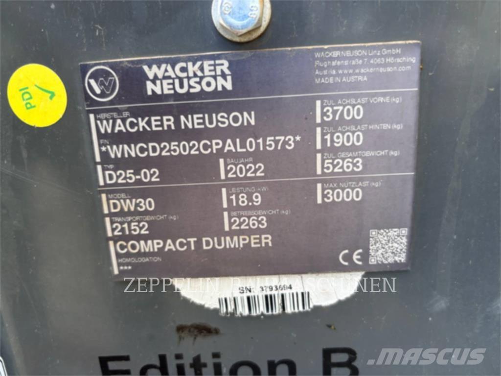 Wacker DW30 Zglobni damperi