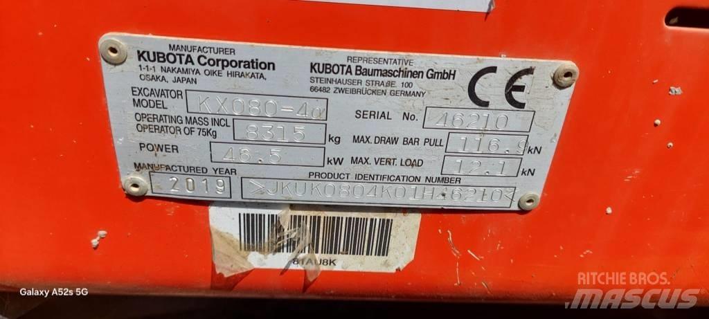 Kubota KX 080-4 Midi bageri 7t – 12t