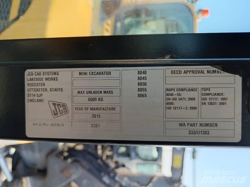 JCB 8055 RTS Mini bageri < 7t