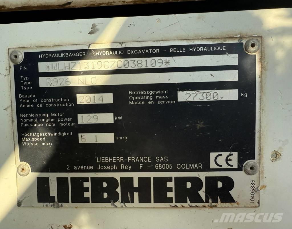 Liebherr R 926 Bageri guseničari