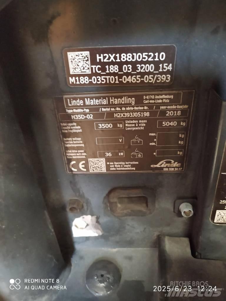 Linde H 35 D Dizelski viljuškari