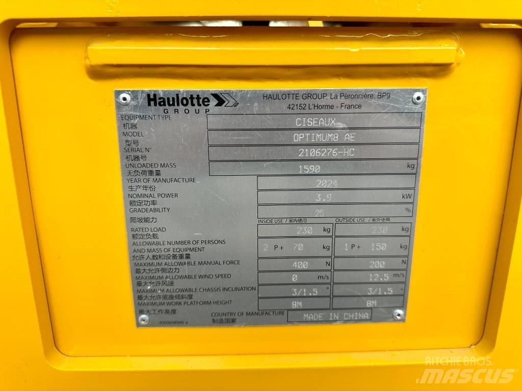 Haulotte OPTIMUM 8 Makazaste platforme