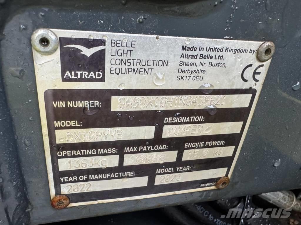 Altrad Belle DX1000 Damperi za gradilište