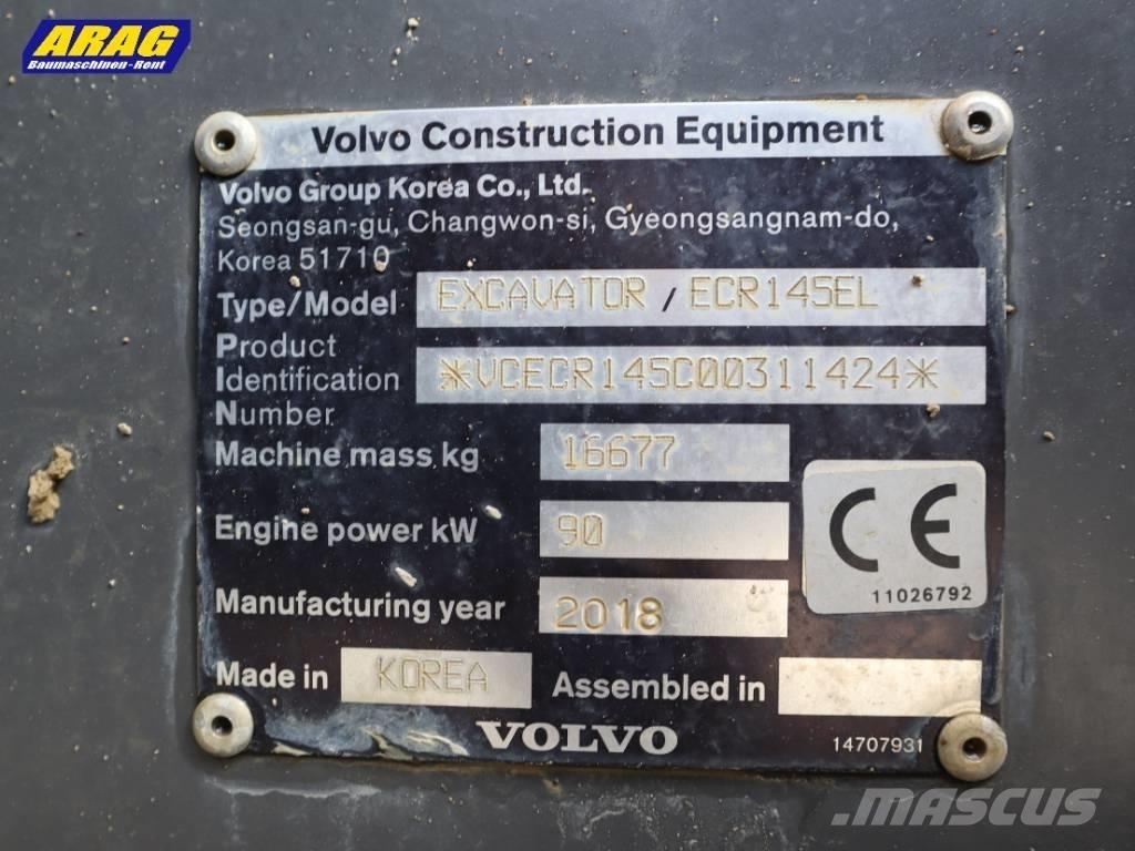 Volvo ECR 145 EL Bageri guseničari