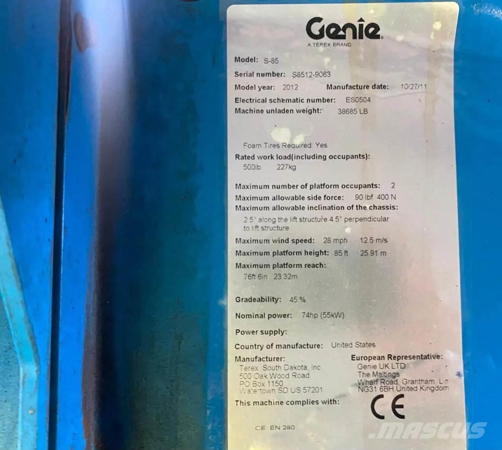 Genie S-85 Teleskopske podizne platforme
