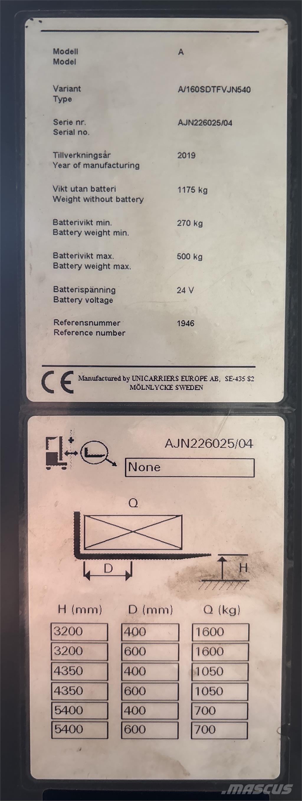 Atlet A160 Samopogonski ručni viljuškari