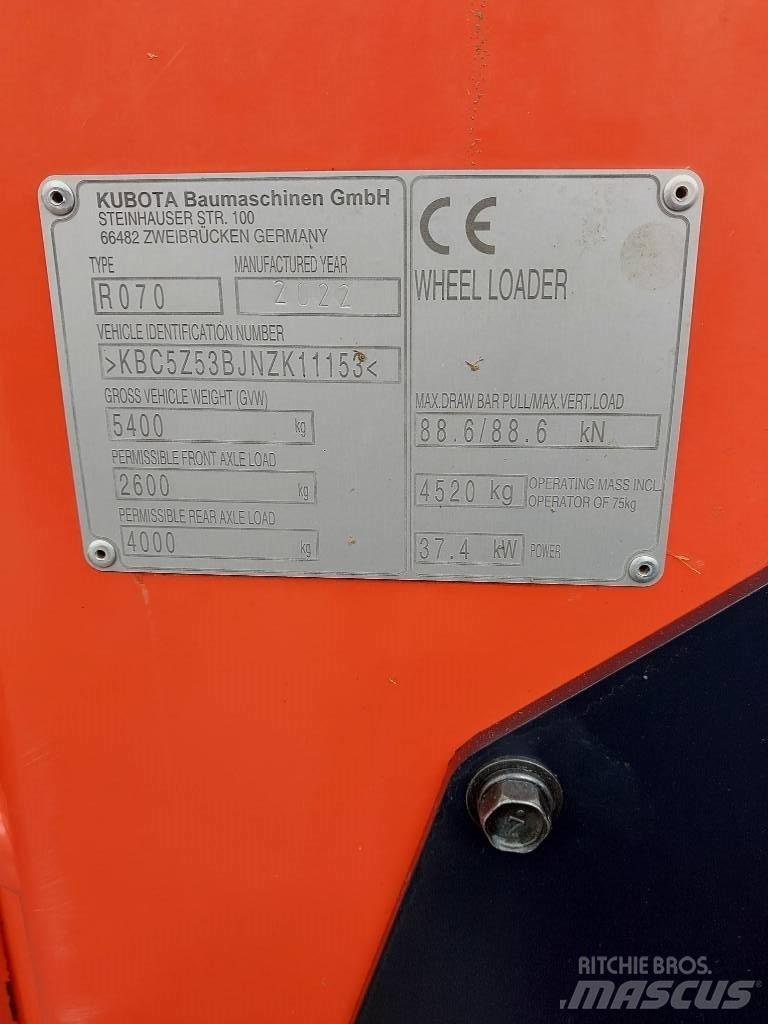 Kubota R 070 Utovarivači na točkove