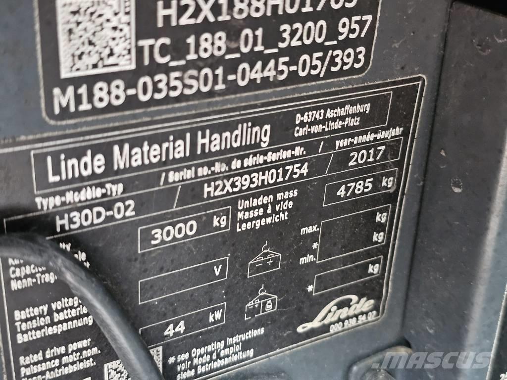 Linde H30D-02 Dizelski viljuškari