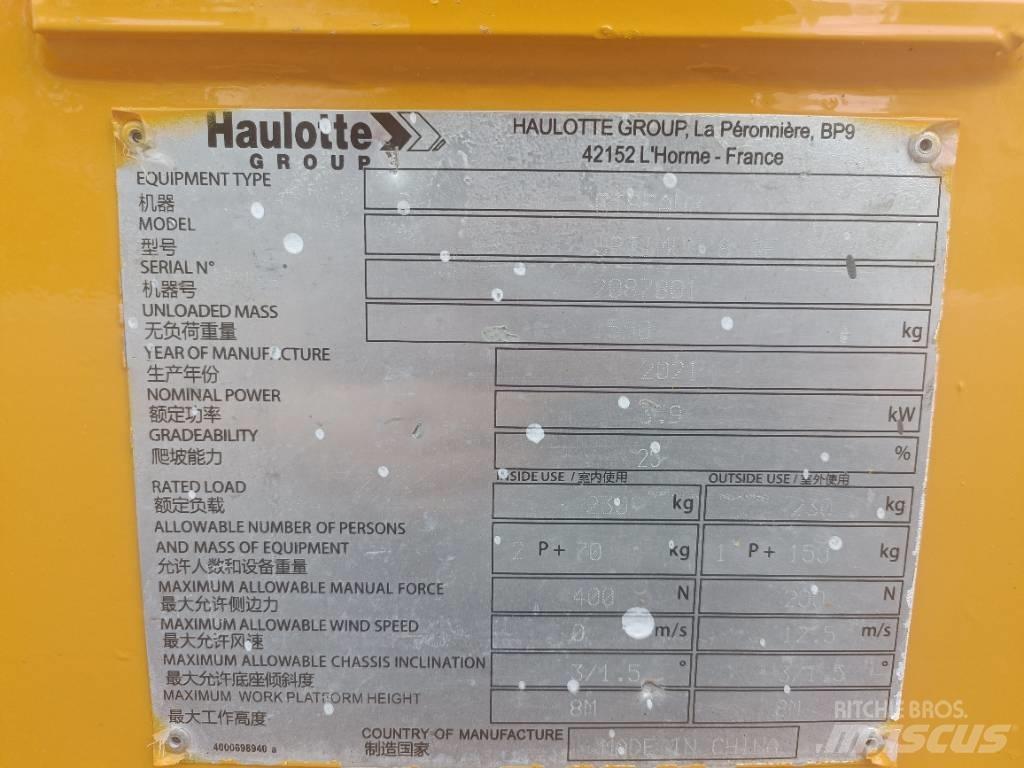 Haulotte OPTIMUM 8 Makazaste platforme