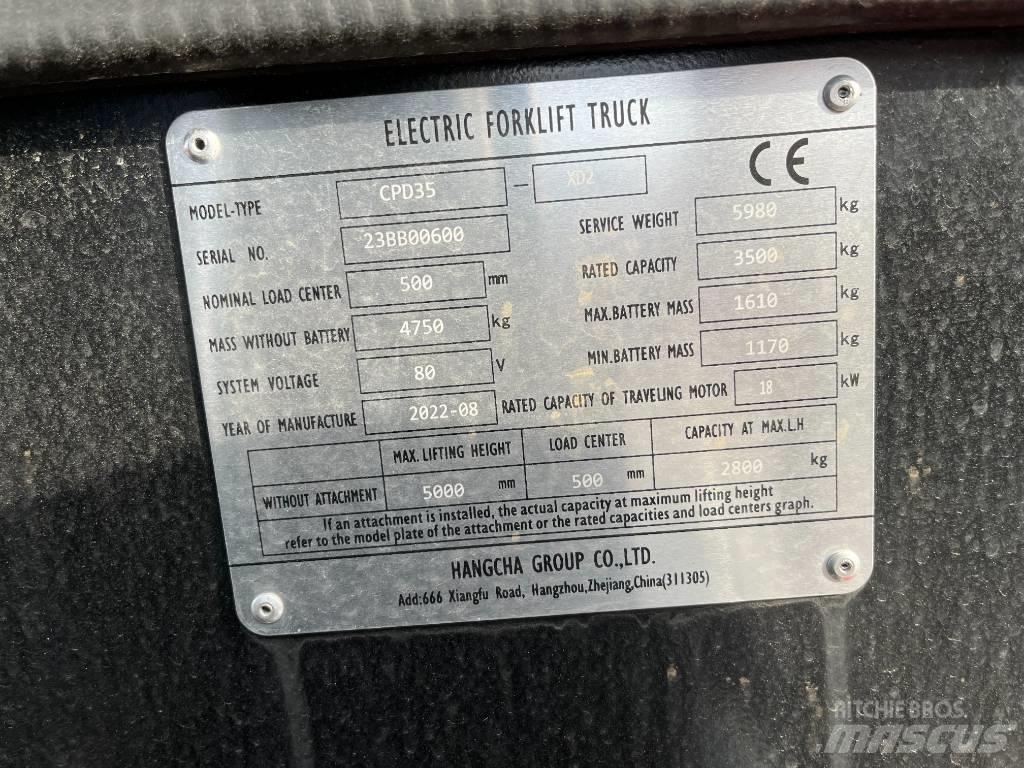 Hangcha CPD35-XD2 Električni viljuškari