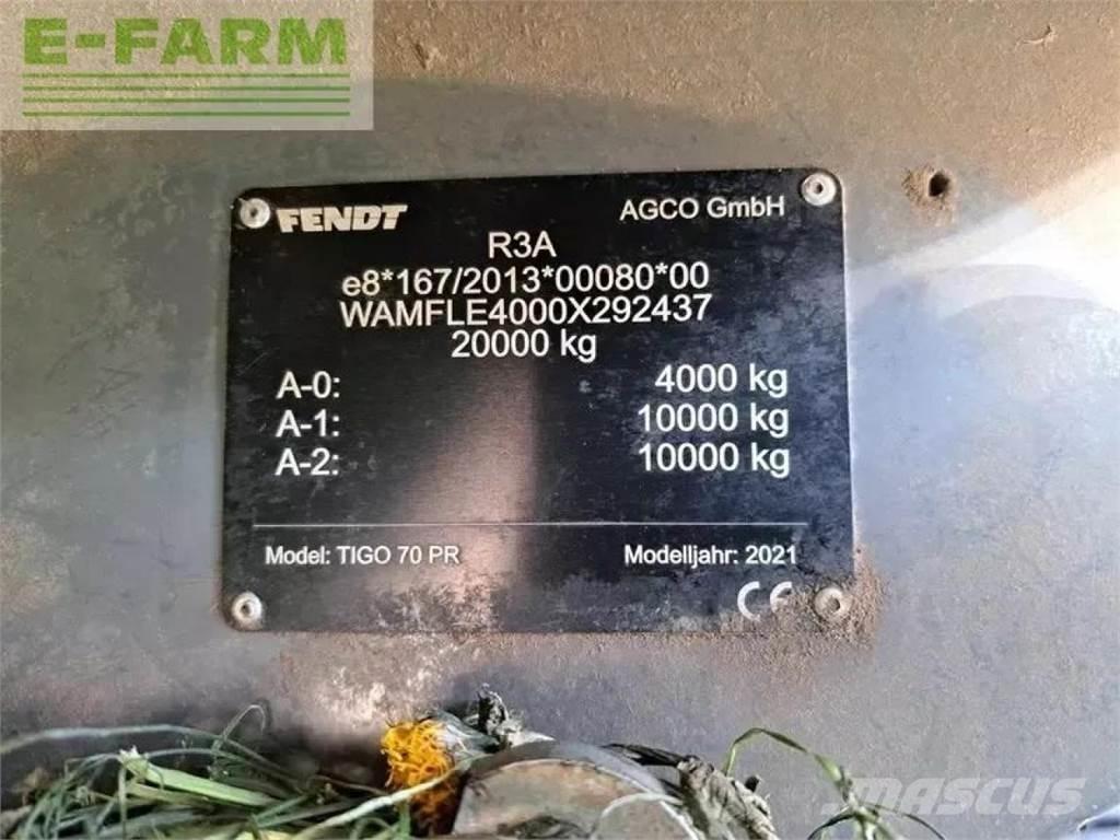 Fendt tigo 70 pr Ostale poluprikolice