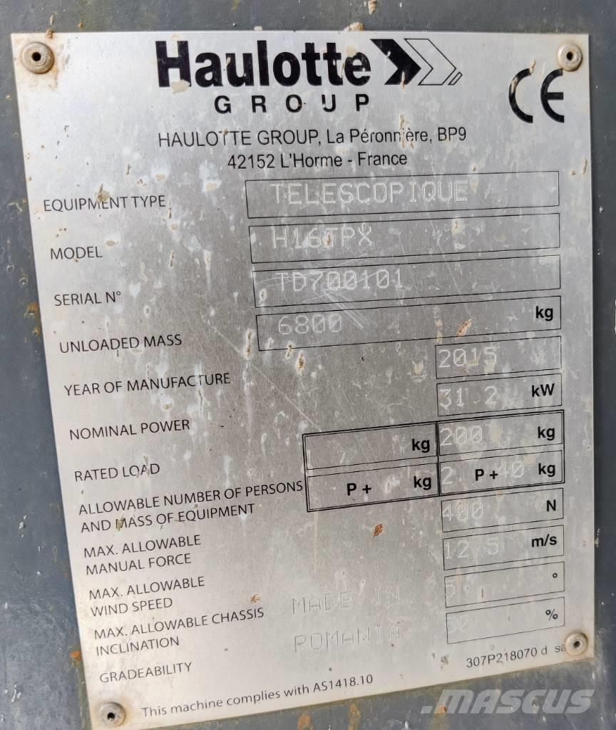 Haulotte H 16 TPX Teleskopske podizne platforme