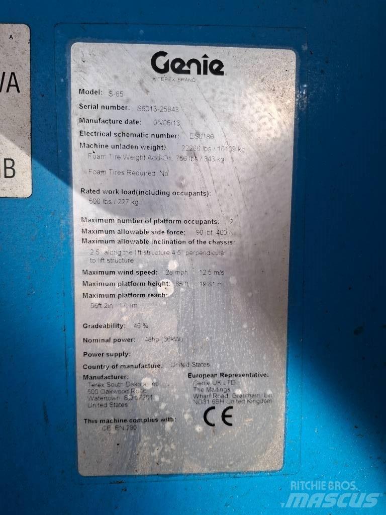 Genie S-65 Teleskopske podizne platforme