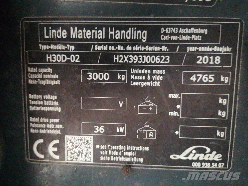 Linde H30D-02 Dizelski viljuškari