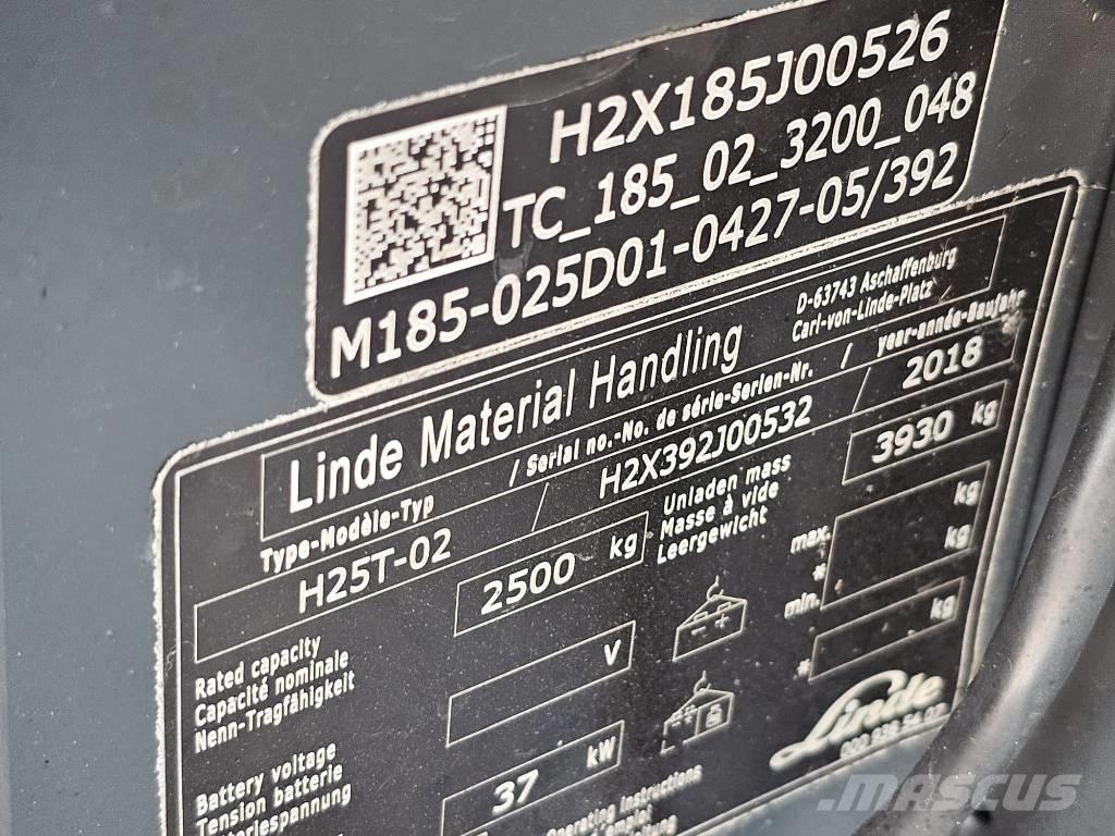 Linde H25T-02 Plinski viljuškari
