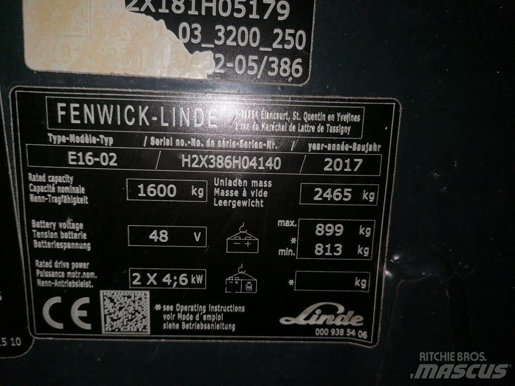 Linde E16-02 Električni viljuškari