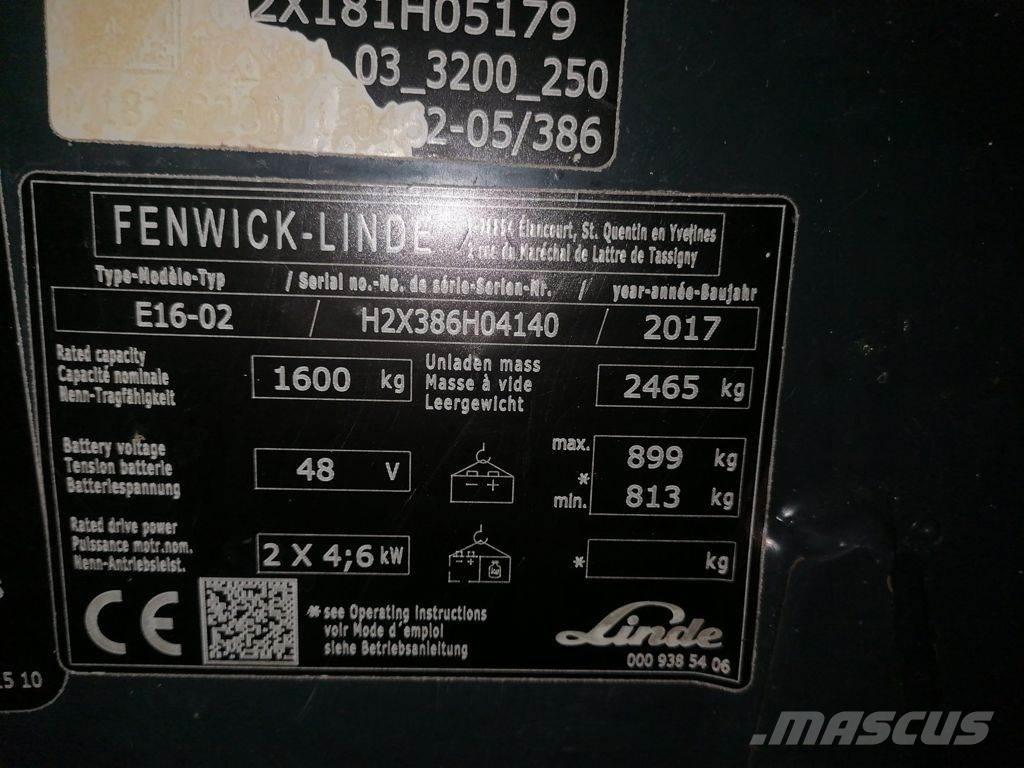 Linde E16-02 Električni viljuškari