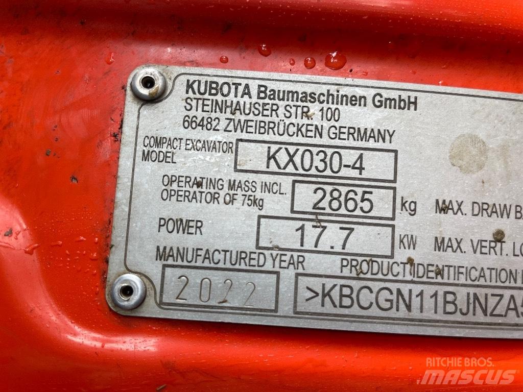 Kubota KX 030-4 Mini bageri < 7t