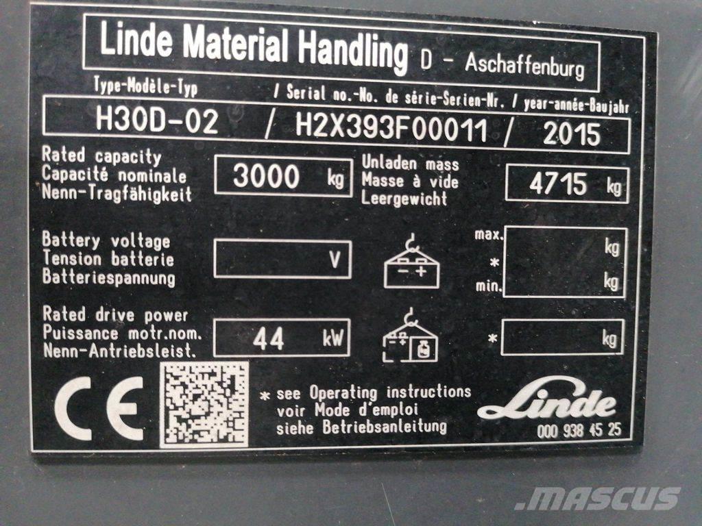 Linde H30D-02 Dizelski viljuškari