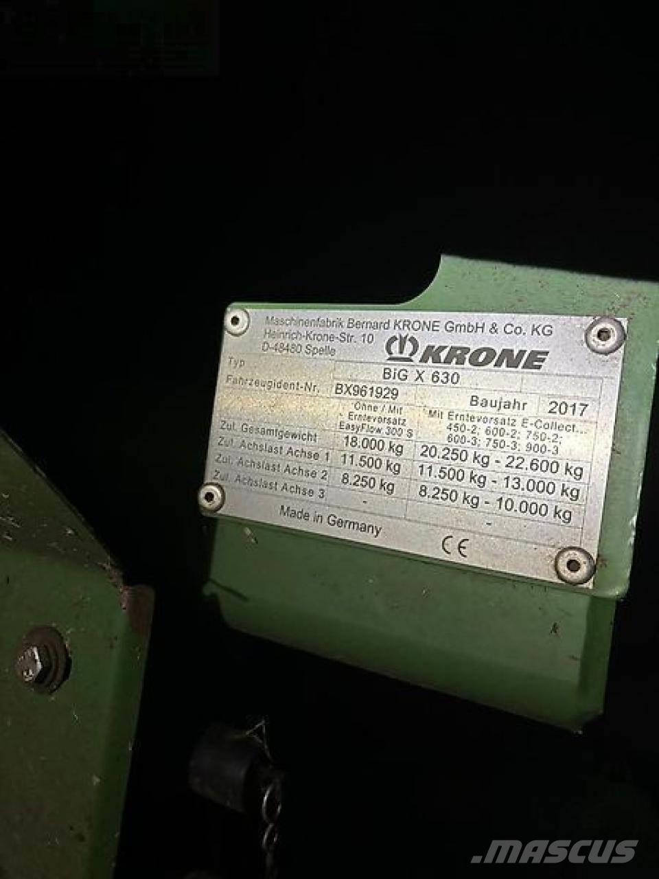 Krone big x 630 Mašine za stočnu hranu sa sopstvenim pogonom