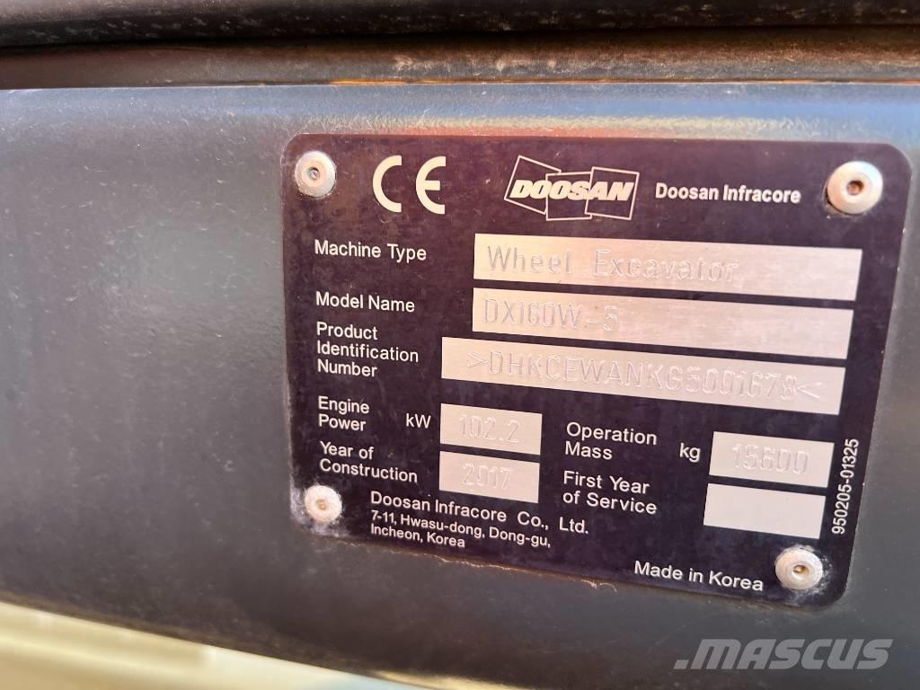 Doosan DX160W-5 Bageri točkaši