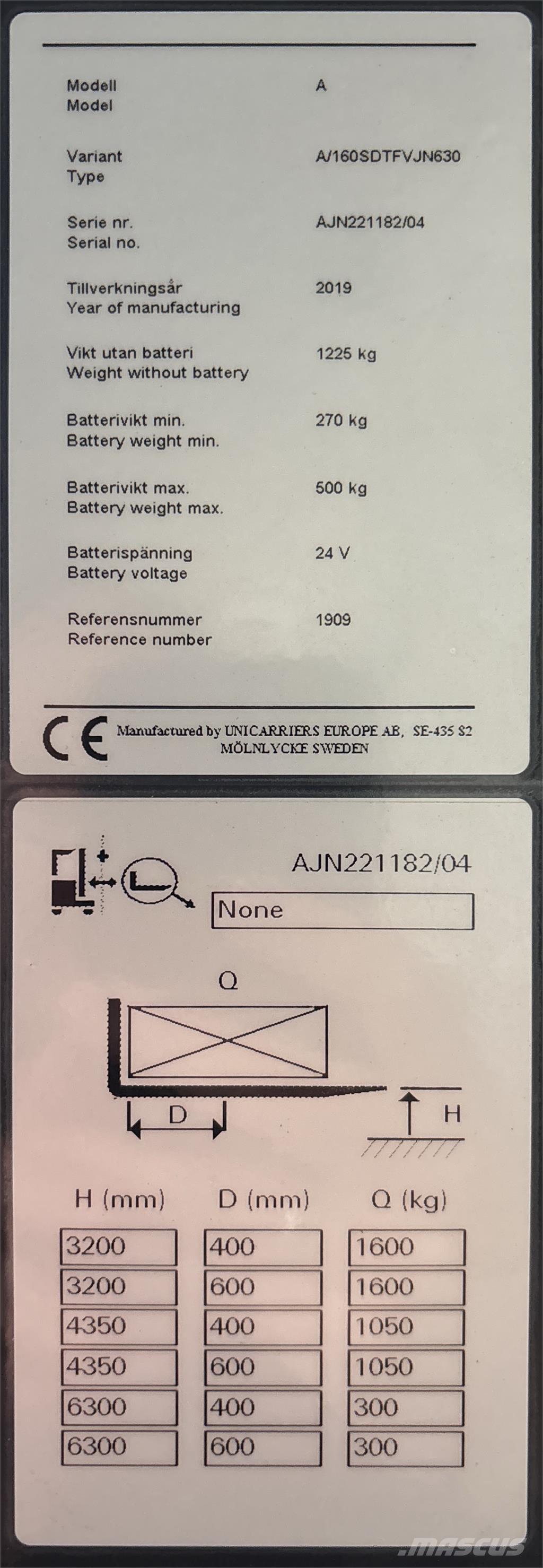 Atlet A160 Samopogonski ručni viljuškari