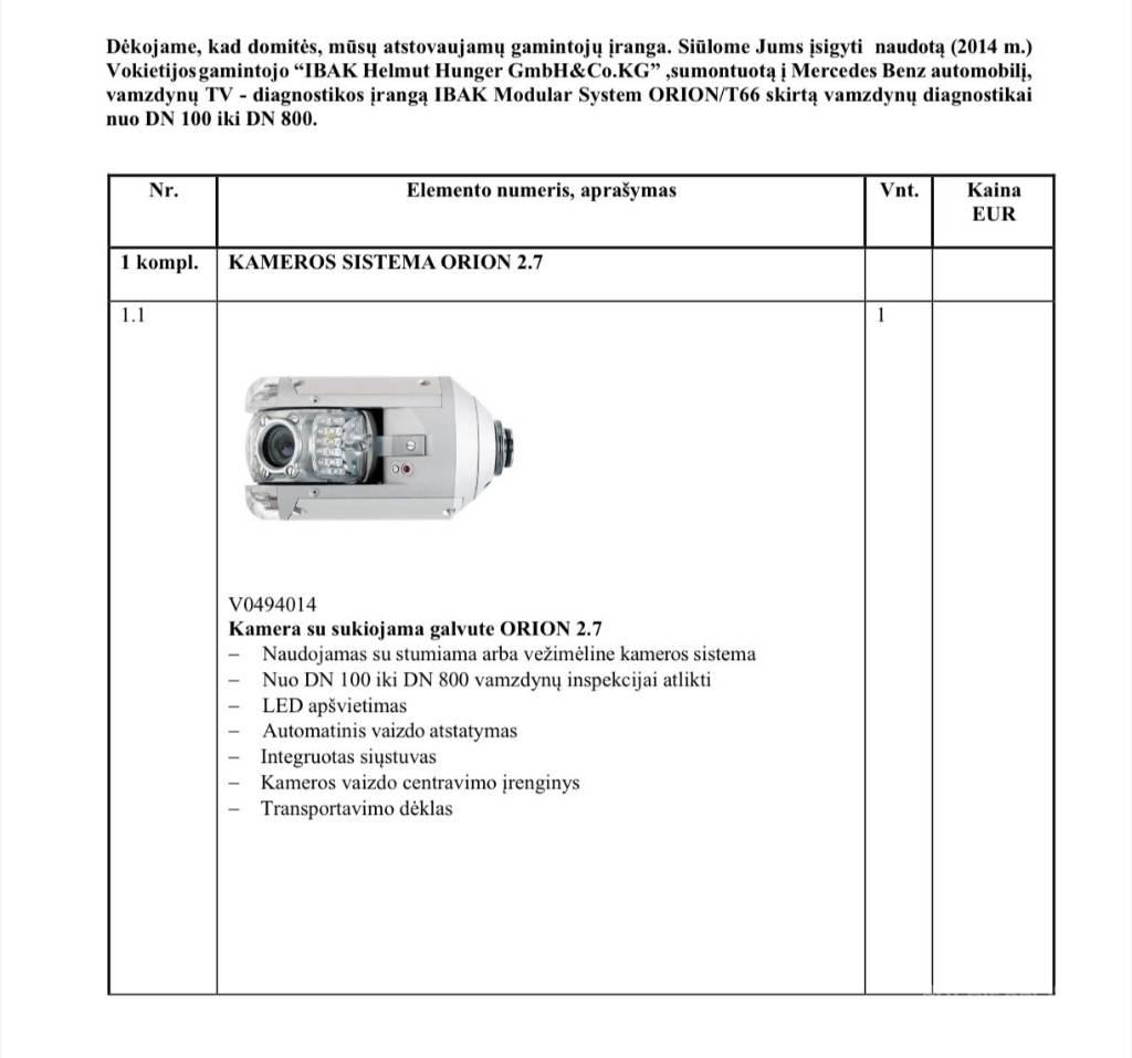  IBAK T66 Instrumenti, oprema za merenje i automatizaciju