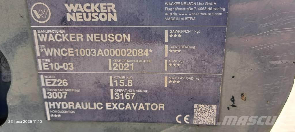 Wacker Neuson EZ 26 Bageri guseničari