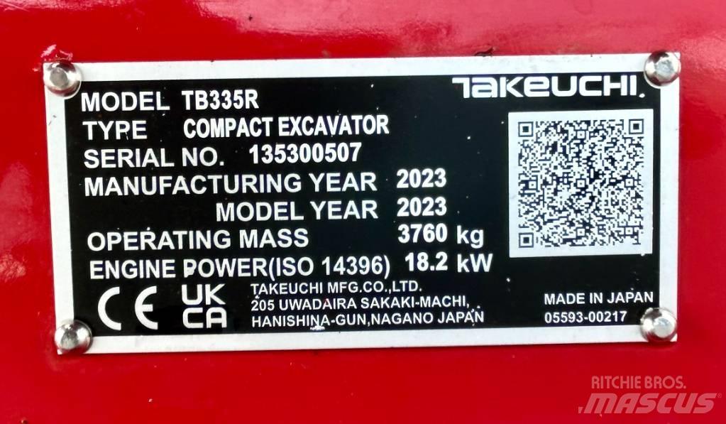 Takeuchi TB 335R V3 Mini bageri < 7t