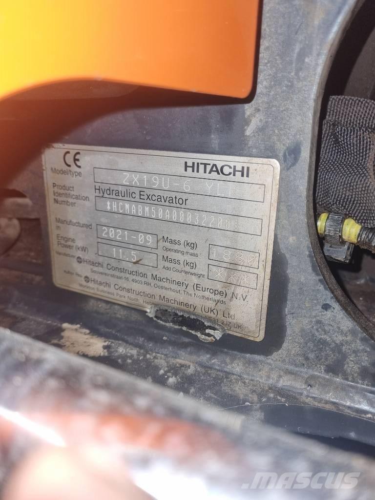 Hitachi ZX 19 U Mini bageri < 7t