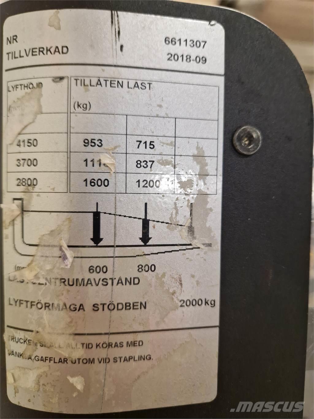 Toyota SPE160L Ručni električni viljuškar