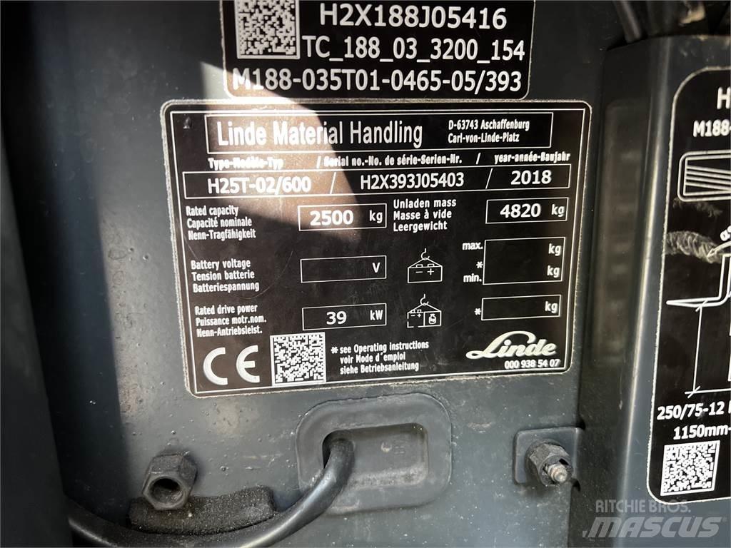 Linde H25T/600 Plinski viljuškari