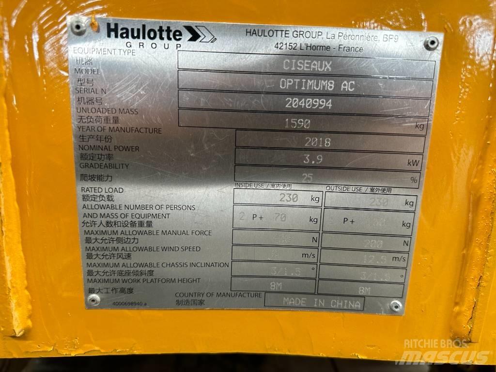 Haulotte OPTIMUM 8 Makazaste platforme