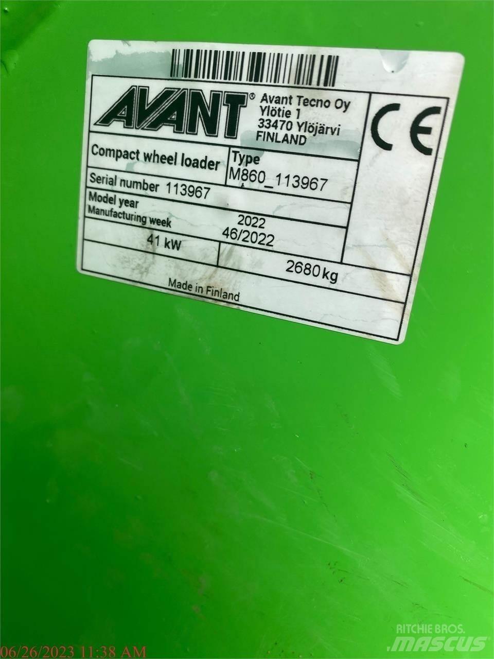 Avant 860I Utovarivači na točkove