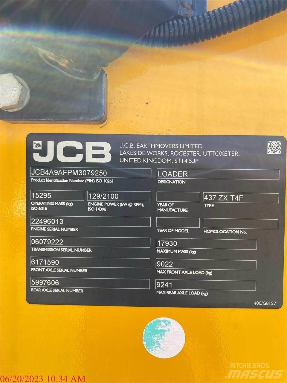 JCB 437ZX Utovarivači na točkove